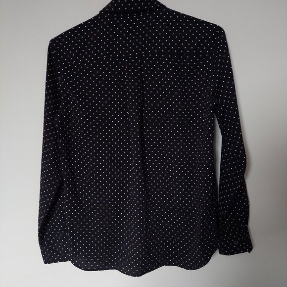 Uniqlo Dot Pattern Rayon Long Sleeve  Blouse, Women's XS - Picture 3 of 6